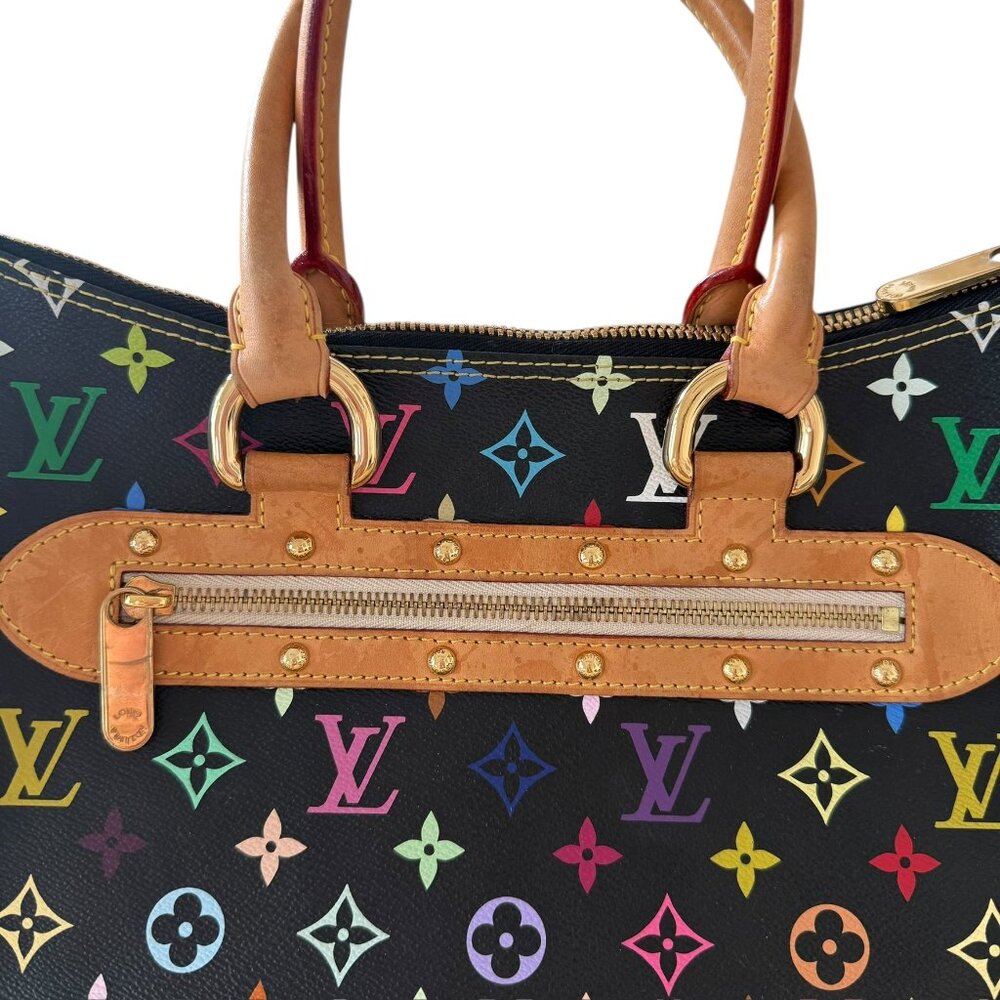 Louis Vuitton Rita Monogram Multi Black vtg Murakami Black RARE Authentic Y2K - Picture 9 of 15